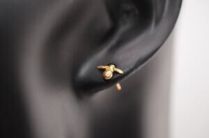 Catherine Weitzman 18K Gold Vermeil Bee Post Earrings